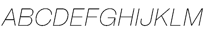 PPMori ThinItalic Font UPPERCASE