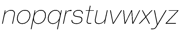 PPMori ThinItalic Font LOWERCASE