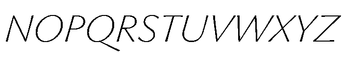 PPMuseum ThinItalic Instance Font UPPERCASE