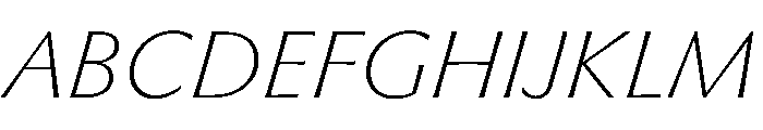 PPMuseum ThinItalic Font UPPERCASE