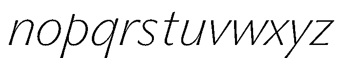 PPMuseum ThinItalic Font LOWERCASE