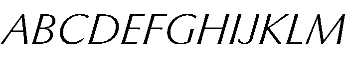 PPMuseum UltralightItalic Instance Font UPPERCASE