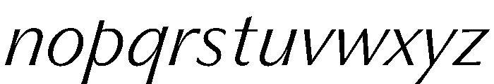 PPMuseum UltralightItalic Instance Font LOWERCASE