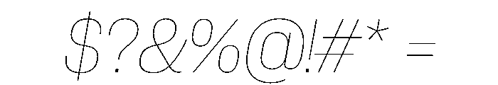 PPNeueCorp CompactThinItalic Instance Font OTHER CHARS