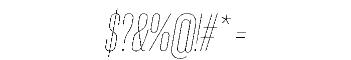 PPNeueCorp CondensedThinItalic Instance Font OTHER CHARS