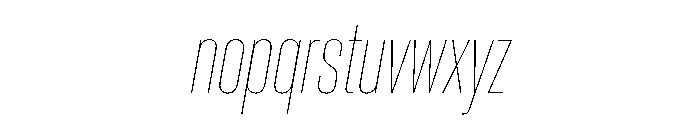 PPNeueCorp CondensedThinItalic Instance Font LOWERCASE