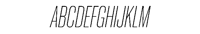 PPNeueCorp CondensedUltralightItalic Instance C93371ad Font UPPERCASE