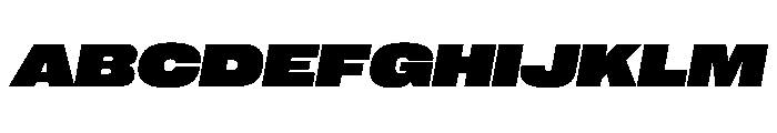 PPNeueCorp ExtendedHeavyItalic Instance 73ff21e3 Font UPPERCASE