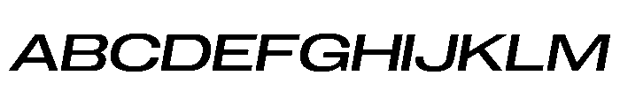 PPNeueCorp ExtendedMediumItalic Instance 9ec88a7f Font UPPERCASE
