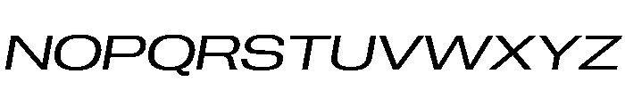 PPNeueCorp ExtendedRegularItalic Instance Font UPPERCASE