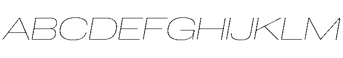 PPNeueCorp ExtendedThinItalic Instance Font UPPERCASE
