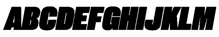 PPNeueCorp NarrowBlackItalic Instance Font UPPERCASE