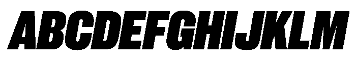 PPNeueCorp NarrowHeavyItalic Instance Font UPPERCASE