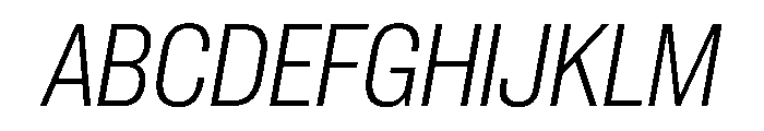 PPNeueCorp NarrowLightItalic Instance Font UPPERCASE