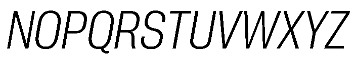 PPNeueCorp NarrowLightItalic Instance Font UPPERCASE