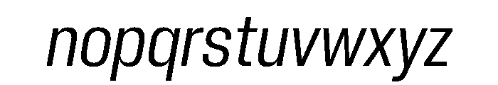 PPNeueCorp NarrowRegularItalic Instance 62ecc381 Font LOWERCASE