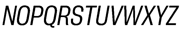 PPNeueCorp NarrowRegularItalic Instance Font UPPERCASE
