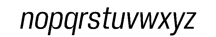 PPNeueCorp NarrowRegularItalic Instance Font LOWERCASE