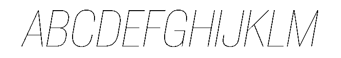 PPNeueCorp NarrowThinItalic Instance 38b469ed Font UPPERCASE