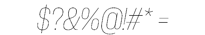 PPNeueCorp NarrowThinItalic Instance Font OTHER CHARS