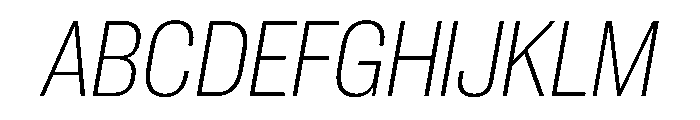 PPNeueCorp NarrowUltralightItalic Instance 342ca979 Font UPPERCASE