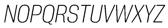 PPNeueCorp NarrowUltralightItalic Instance 342ca979 Font UPPERCASE