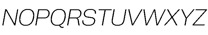 PPNeueCorp NormalUltralightItalic Instance 058480bf Font UPPERCASE
