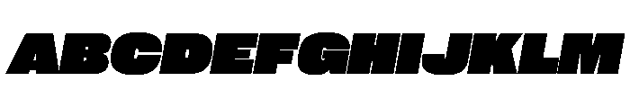 PPNeueCorp WideBlackItalic Instance Font UPPERCASE