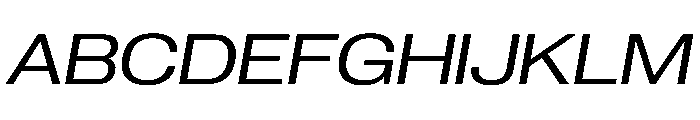 PPNeueCorp WideRegularItalic Instance Font UPPERCASE