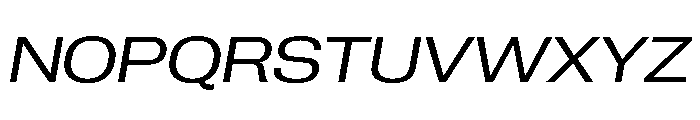 PPNeueCorp WideRegularItalic Instance Font UPPERCASE