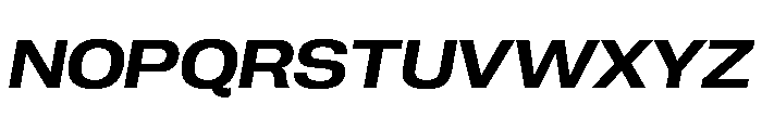 PPNeueCorp WideSemiboldItalic Instance Font UPPERCASE