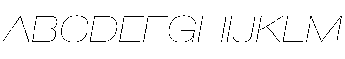 PPNeueCorp WideThinItalic Instance Font UPPERCASE