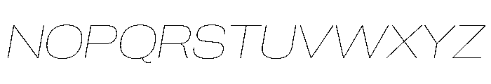 PPNeueCorp WideThinItalic Instance Font UPPERCASE
