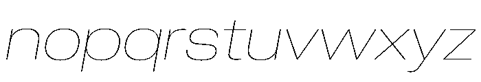 PPNeueCorp WideThinItalic Instance Font LOWERCASE