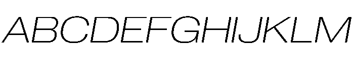 PPNeueCorp WideUltralightItalic Instance 73b472bb Font UPPERCASE