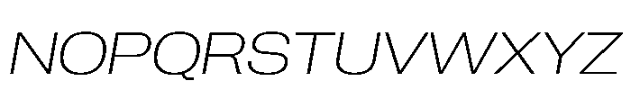 PPNeueCorp WideUltralightItalic Instance 73b472bb Font UPPERCASE