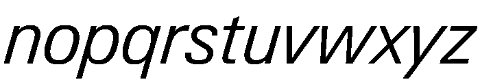 PPNeueGstaad CompactLightItalic Instance Font LOWERCASE