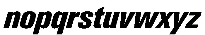 PPNeueGstaad CondensedExtraboldItalic Instance Font LOWERCASE