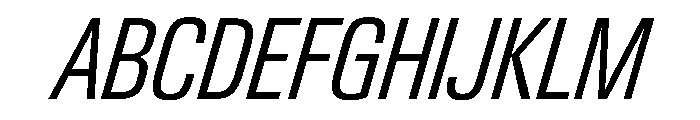 PPNeueGstaad CondensedLightItalic Instance Font UPPERCASE