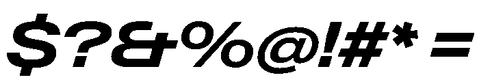 PPNeueGstaad ExpandedBoldItalic Instance Font OTHER CHARS