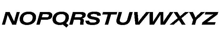 PPNeueGstaad ExpandedBoldItalic Instance Font UPPERCASE
