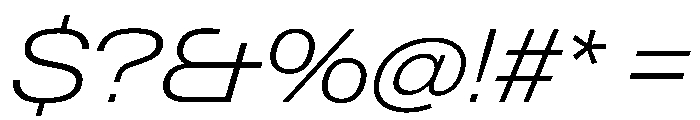 PPNeueGstaad ExpandedExtralightItalic Instance Font OTHER CHARS