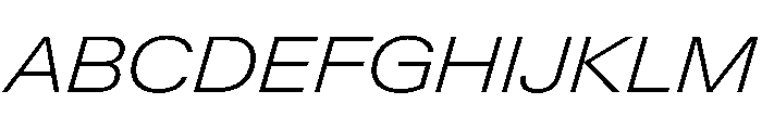 PPNeueGstaad ExpandedExtralightItalic Instance Font UPPERCASE
