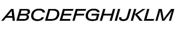 PPNeueGstaad ExpandedMediumItalic Instance Font UPPERCASE