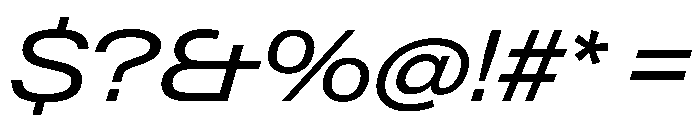PPNeueGstaad ExpandedRegularItalic Instance Font OTHER CHARS