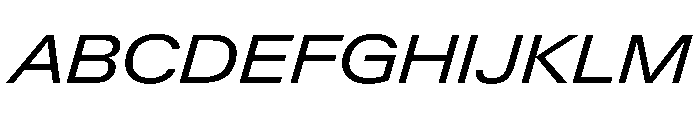 PPNeueGstaad ExpandedRegularItalic Instance Font UPPERCASE