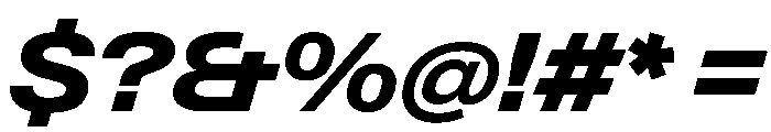 PPNeueGstaad WideExtraboldItalic Instance Font OTHER CHARS