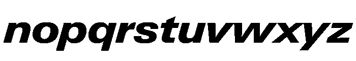 PPNeueGstaad WideExtraboldItalic Instance Font LOWERCASE