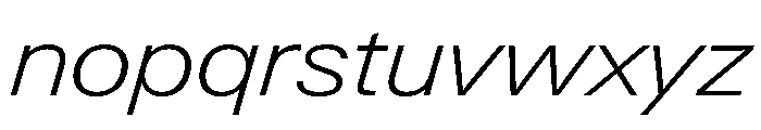 PPNeueGstaad WideExtralightItalic Instance Font LOWERCASE