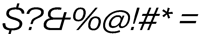 PPNeueGstaad WideLightItalic Instance Font OTHER CHARS
